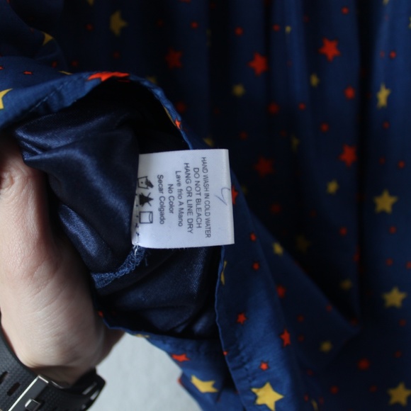 Tea n Rose Star Print Zip Up Sheath Dress - Picture 5 of 5